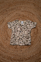 Girls shorts - Baby Bunny Print Shirt & Shorts Set brown color