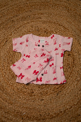 Girls shorts - Baby Bunny Print Shirt & Shorts Set pink color