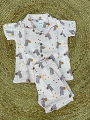 Boys shorts -Baby Bunny Print Set light pink color