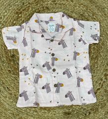 Boys shorts -Baby Bunny Print Set light pink color