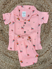 Boys shorts - Baby Bunny Print Shirt Set pink color