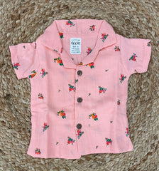 Boys shorts - Baby Bunny Print Shirt Set pink color