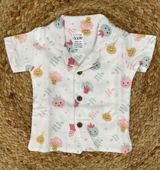 Boys shorts - Baby Bunny Print Set White base multicolor print