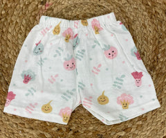 Boys shorts - Baby Bunny Print Set White base multicolor print