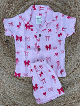 Boys shorts - Baby Bunny Print Set pink color