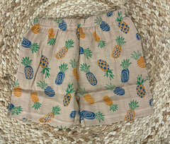 Boys shorts - Baby Bunny Print Shirt Set brown color