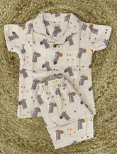 Boys shorts - Baby Bunny Print Shirt & Shorts Set light peach color