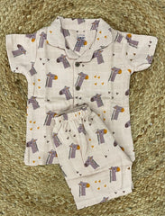 Boys shorts - Baby Bunny Print Shirt & Shorts Set light peach color