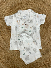 Boys shorts - Baby Bunny Print Shirt Shorts Set white color