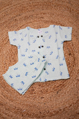 Girls shorts - Baby Bunny Print Shirt & Shorts Set White color