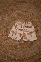 Girls shorts - Baby Bunny Print Shirt & Shorts Set Light Brown color