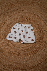 Girls shorts - Baby Bunny Print Shirt & Shorts Set white color