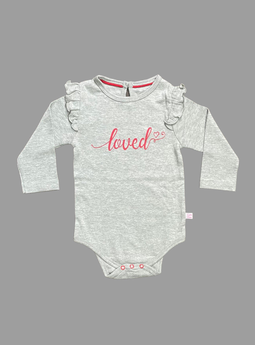 Baby Romper (12 18 Months) Gray Loved - Main Image