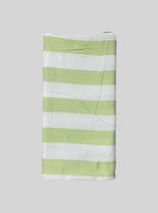 Bamboo Towel - Green With White Stripe