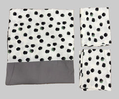 King Size Border Bedspread - white base and gray border