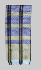 COTTON TOWEL - PURPLE AND YELLOW CHECKERED PATTERN