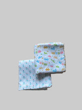 Big Muslin Towels - white base flowers and toy (Combo Pack of 2)