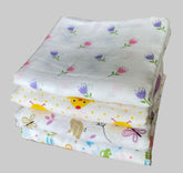 Big Muslin Towels - Flower, toy, fase print (Combo Pack of 4)
