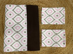 King size border bedspread - brown with ecltic patten