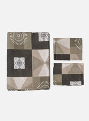 King size Full Bedspread - Grey Checked