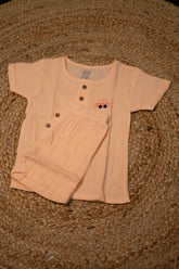 Girls shorts - Baby Shirt & Shorts Set orange color