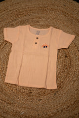 Girls shorts - Baby Shirt & Shorts Set orange color