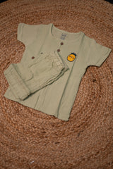 Girls shorts - Baby Shirt & Shorts Set green color