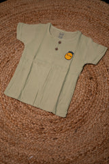 Girls shorts - Baby Shirt & Shorts Set green color