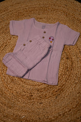 Girls shorts - Baby Shirt & Shorts Set purple color