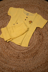 Girls shorts - Baby Shirt & Shorts Set yellow color