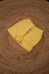 Girls shorts - Baby Shirt & Shorts Set yellow color