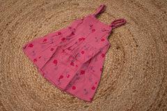 Girls Sleeveless Frock - maroon color