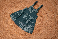 Girls Sleeveless Frock - Green color