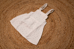 Girls Sleeveless Frock - White color