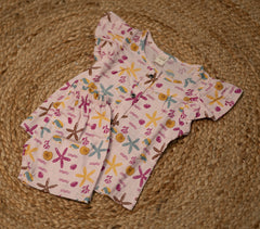 Girls shorts and top - pink color