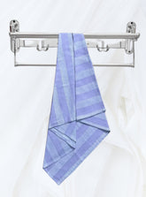 Bamboo Towel - Violet Light White Stripe