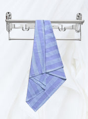 Bamboo Towel - Violet Light White Stripe