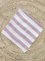 Bamboo Towel - Pink With White Stripe