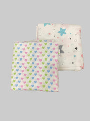 Big Muslin Towels - heart, start (combo pack 2)