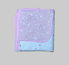 Single dohar - white and pink colour