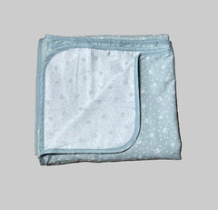 Single dohar - white and blue colour