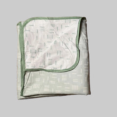 Single dohar - white and green colour