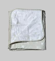 Single dohar - white and light green colour