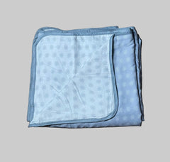 Single dohar - white and blue colour