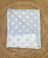 Double dohar - white and little blue colour