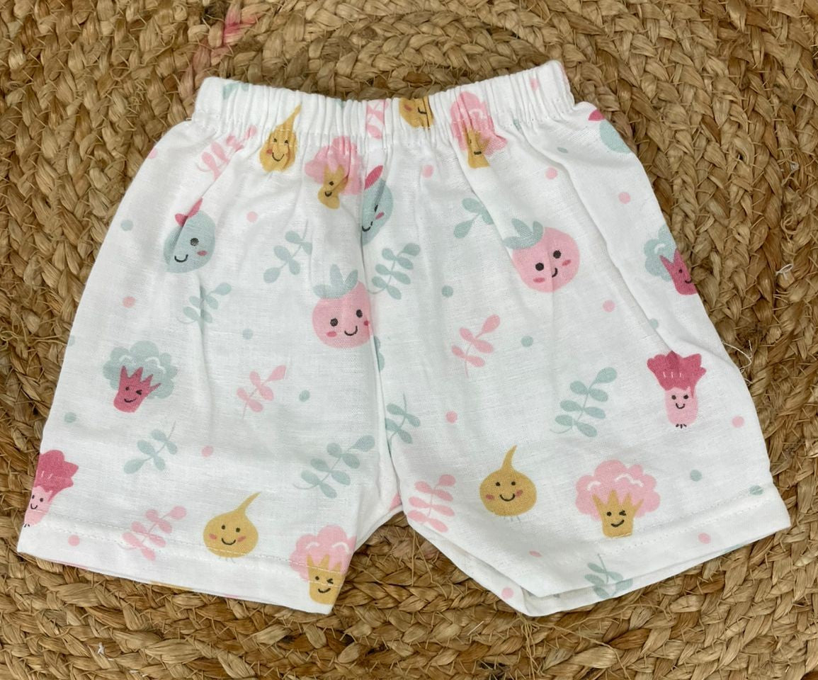 Boys shorts - Baby Bunny Print Set White base multicolor print