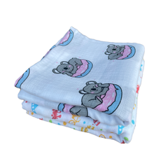 Big Muslin Towels - Koala Bear Train Toys (Combo Pack of 2)