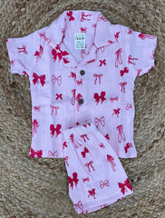Boys shorts - Baby Bunny Print Set pink color