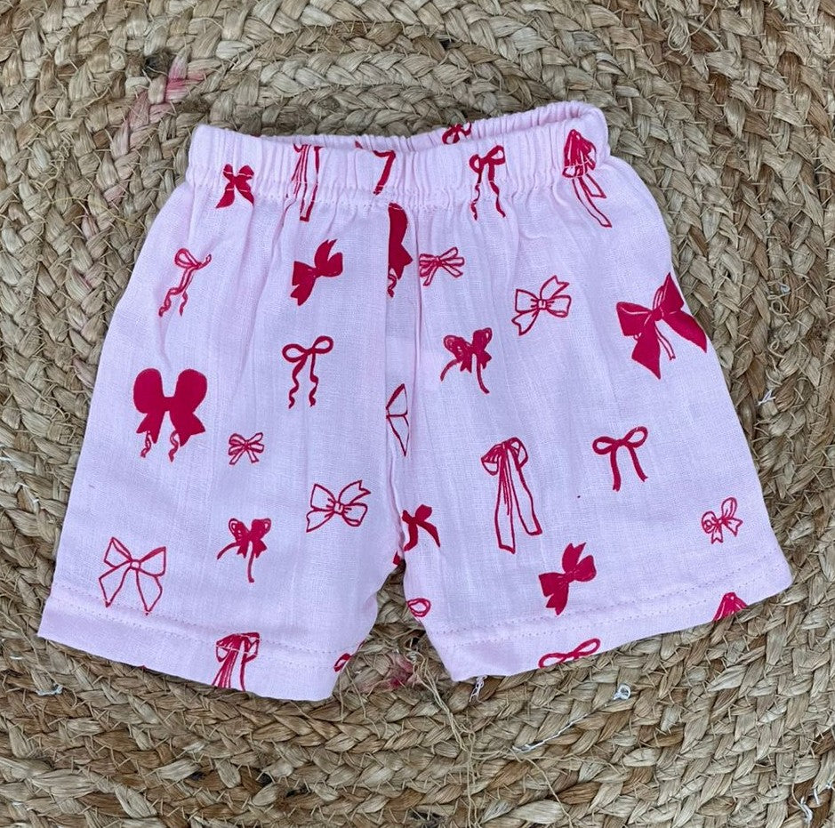 Boys shorts - Baby Bunny Print Set pink color