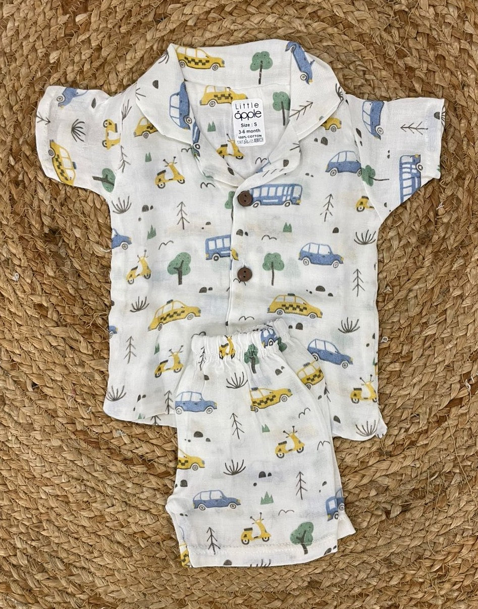 Boys shorts - Baby Bunny Print Set white base / multicolor print